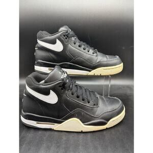 Nike Flight Legacy Retro Black White Sneakers Mens Size 9 BQ4212-002
